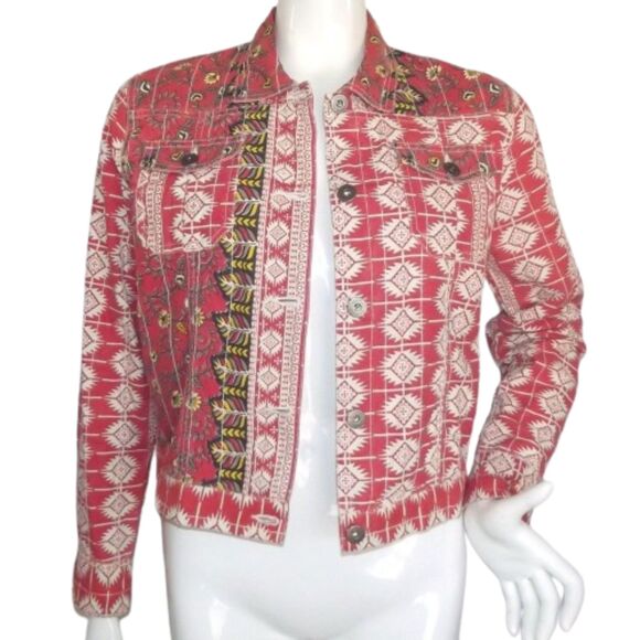 Gramicci Jacket, M, Multicolor Boho, Button front/Collar, Long sleeves, Pockets - Picture 5 of 14